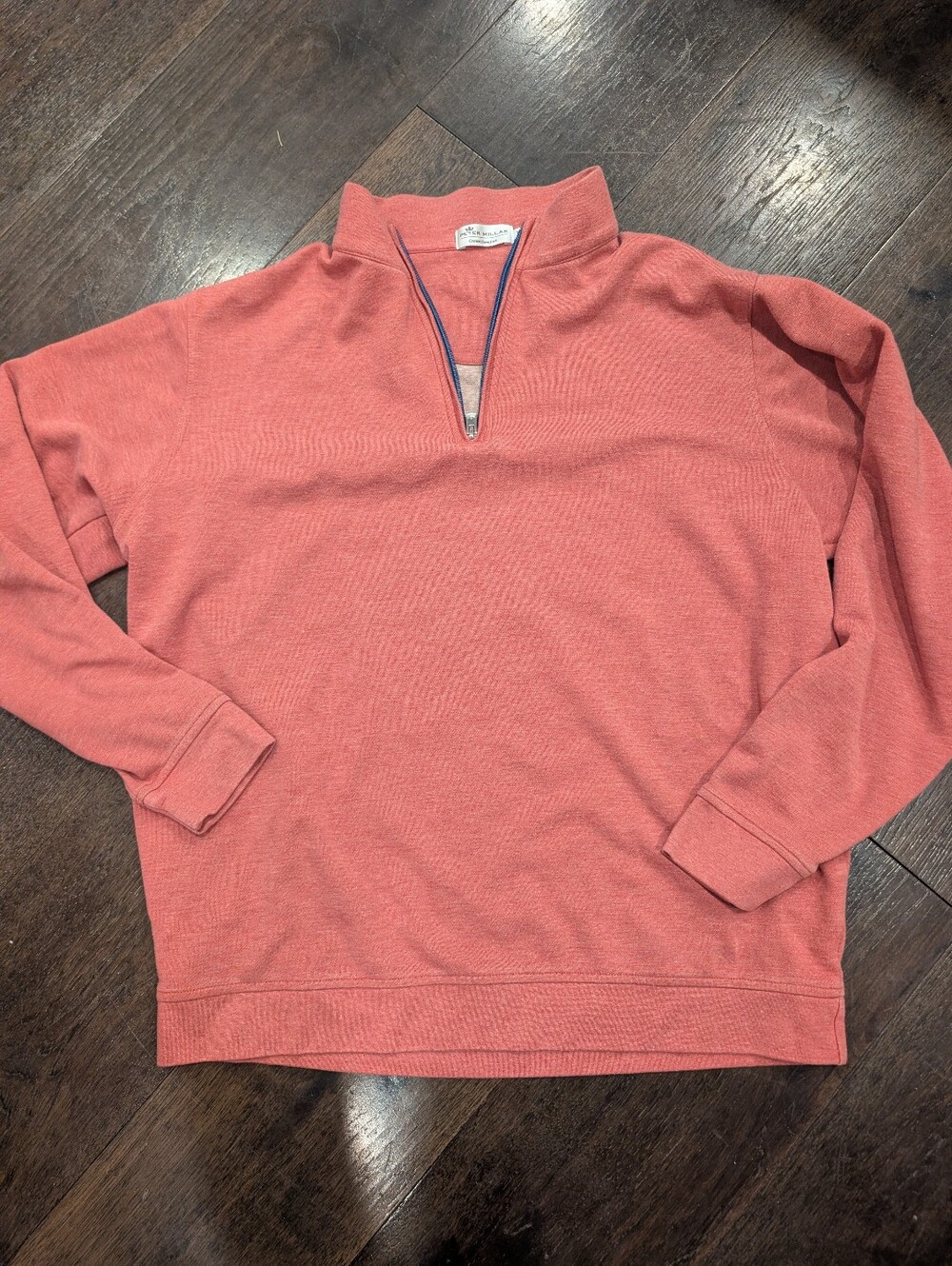Peter Millar Crown Comfort Mens XL Quarter Zip Pullover Coral